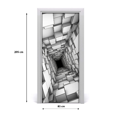 Dörrklistermärke Tunnel av kuber