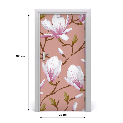 Självhäftande dörrklistermärke Magnolia