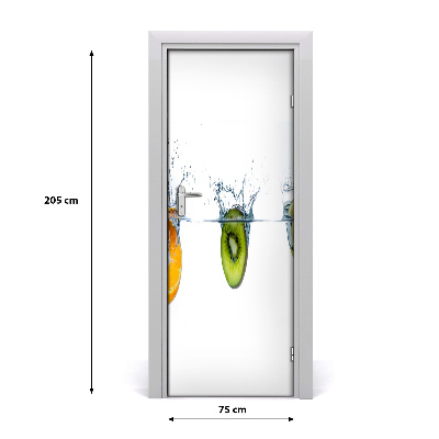 Dörrklistermärke Frukt under vatten