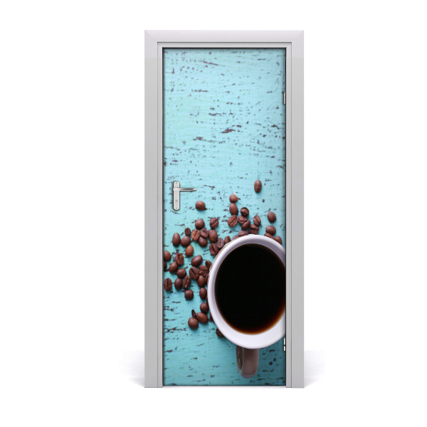 Fototapet på dörr kopp kaffe