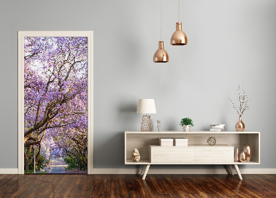 Självhäftande dörrklistermärke Jacaranda stig
