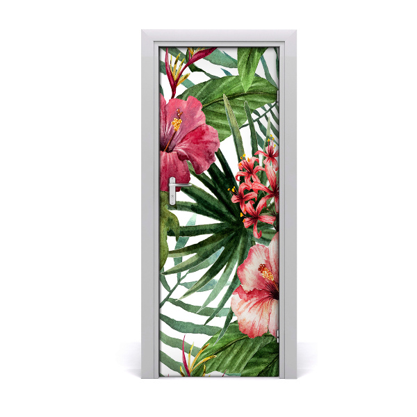 Fototapet dörr Hawaiianskt mönster