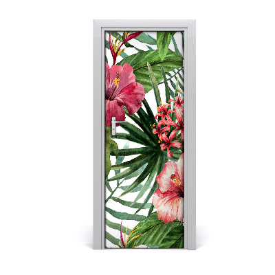 Fototapet dörr Hawaiianskt mönster