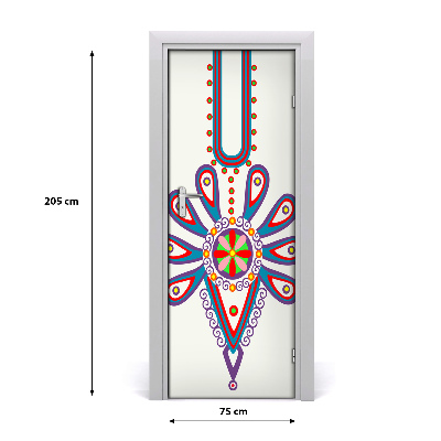 Självhäftande dörrklistermärke Polskt folkmönster