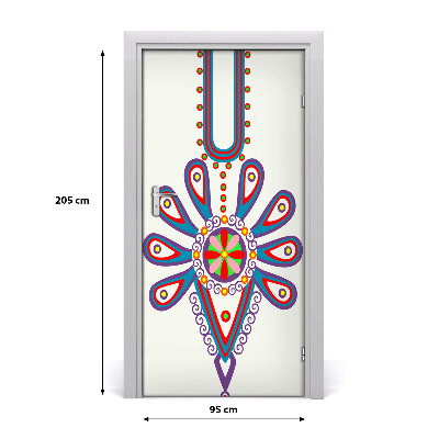 Självhäftande dörrklistermärke Polskt folkmönster