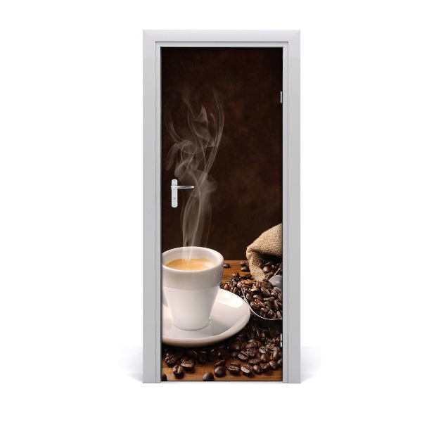 Dörrklistermärke kopp kaffe