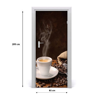 Dörrklistermärke kopp kaffe