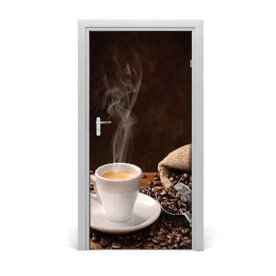 Dörrklistermärke kopp kaffe