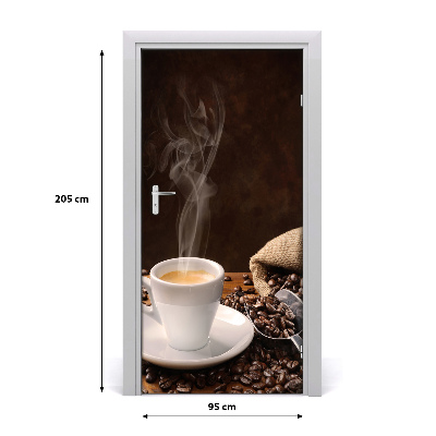 Dörrklistermärke kopp kaffe