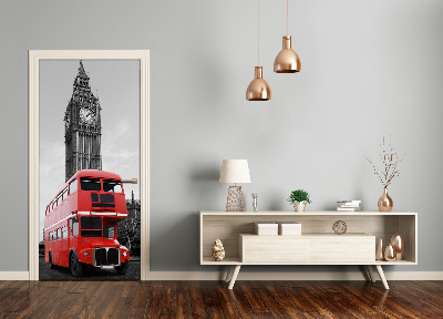 Självhäftande dörrklistermärke London buss