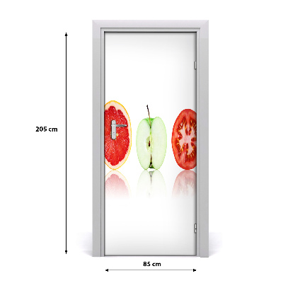 Självhäftande dörrklistermärke Frukt och grönsaker