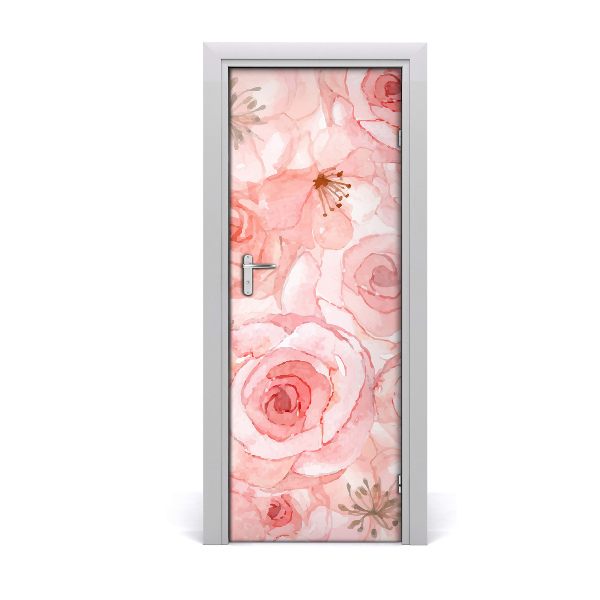 Dörrklistermärke Blommönster