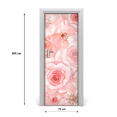 Dörrklistermärke Blommönster