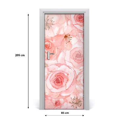 Dörrklistermärke Blommönster
