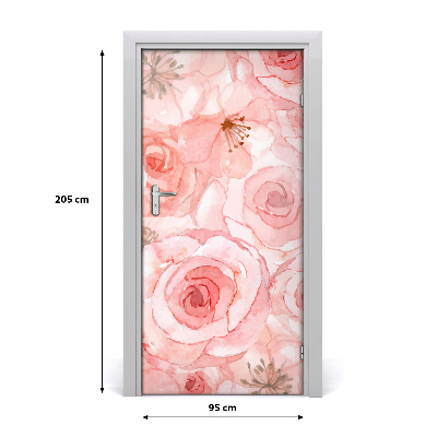 Dörrklistermärke Blommönster
