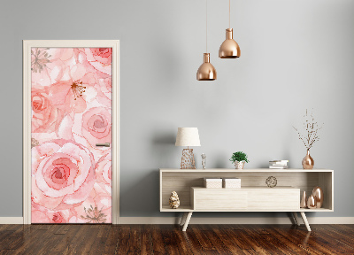 Dörrklistermärke Blommönster