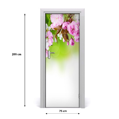 Självhäftande dörrklistermärke Vårblommor