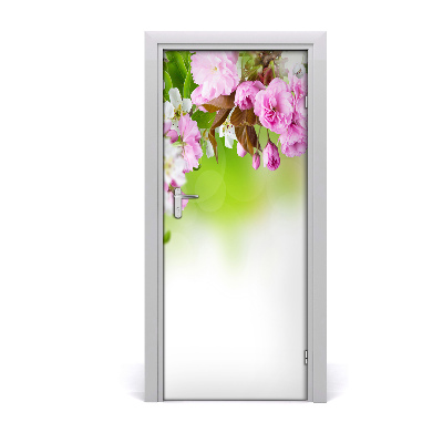 Självhäftande dörrklistermärke Vårblommor
