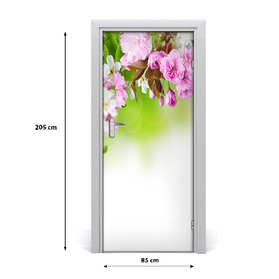 Självhäftande dörrklistermärke Vårblommor