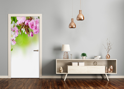 Självhäftande dörrklistermärke Vårblommor