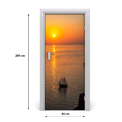 Fototapet dörr Havets solnedgång