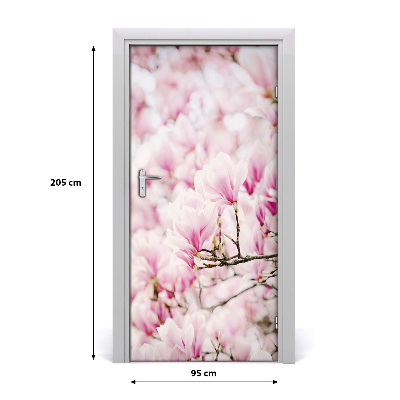 Självhäftande dörrklistermärke Magnolia blommor