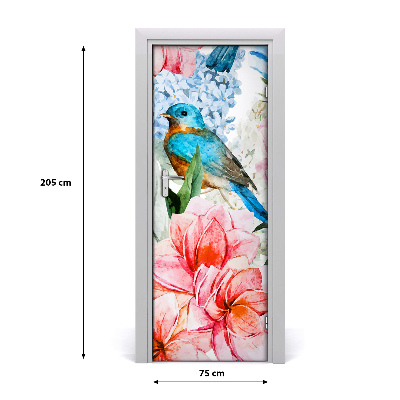 Dörrtapet Blommor och fåglar