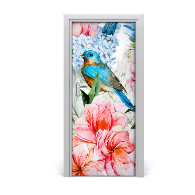 Dörrtapet Blommor och fåglar