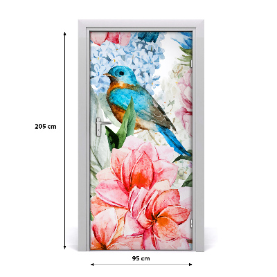 Dörrtapet Blommor och fåglar