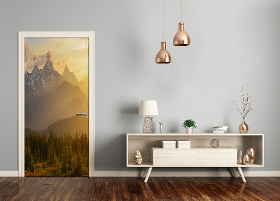 Dörrklistermärke Bergssolnedgång