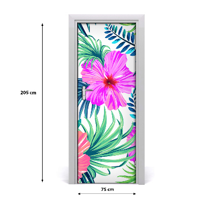 Dörrklistermärke Hawaiianska blommor