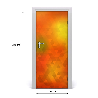 Självhäftande dörrklistermärke Abstrakta trianglar