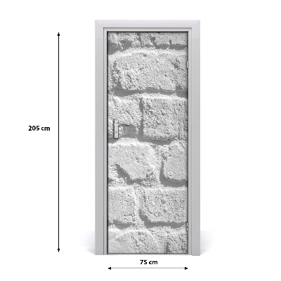 Självhäftande dörrklistermärke Tegelvägg