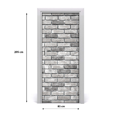 Självhäftande dörrklistermärke Tegelvägg
