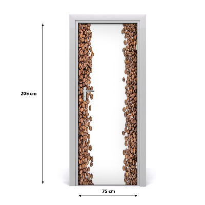 Självhäftande dörrklistermärke Kaffebönor