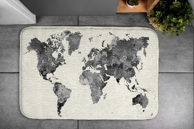 Matta till badrum världskarta