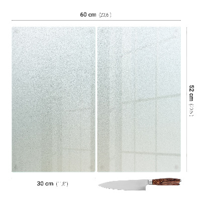 Skärbräda i glas Dubbel halvtransparent