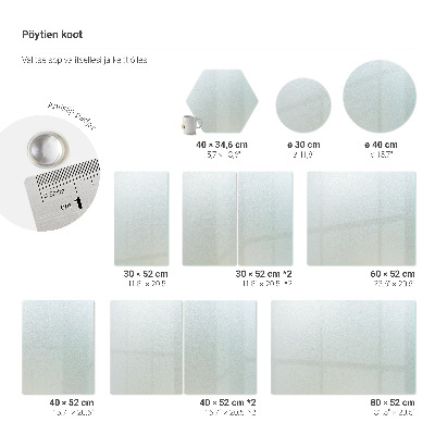 Glazen snijplanken Rektangulär halvtransparent