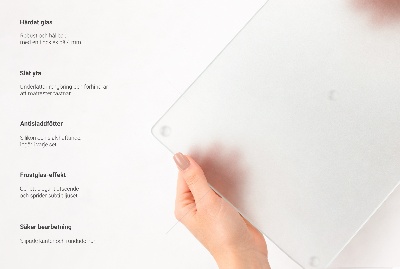 Glazen snijplanken Rektangulär halvtransparent