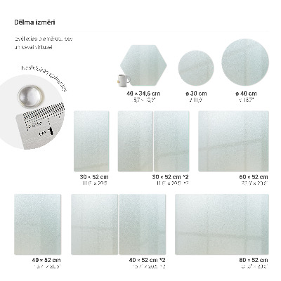 Glasskärbräda Rund halvtransparent