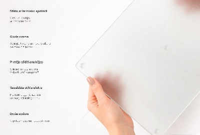 Glasskärbräda Rund halvtransparent