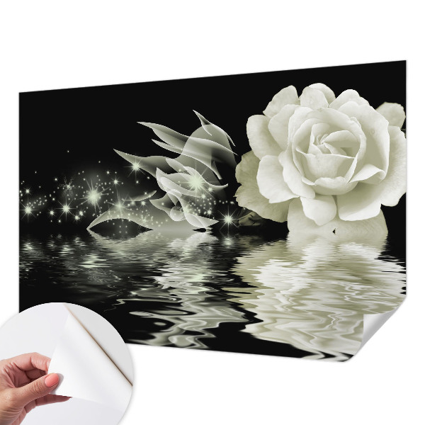 3D fototapet med motiv av en lysande ros