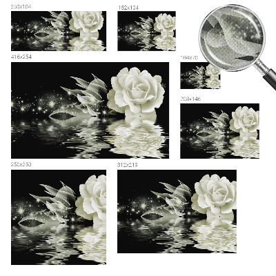 3D fototapet med motiv av en lysande ros