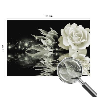 3D fototapet med motiv av en lysande ros
