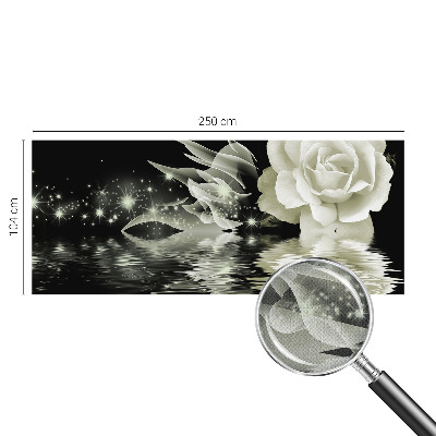 3D fototapet med motiv av en lysande ros