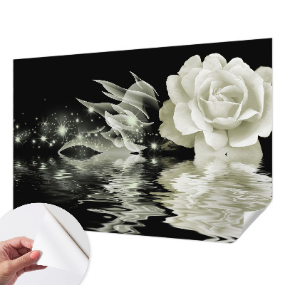 3D fototapet med motiv av en lysande ros