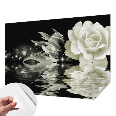 3D fototapet med motiv av en lysande ros