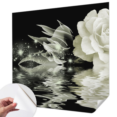 3D fototapet med motiv av en lysande ros