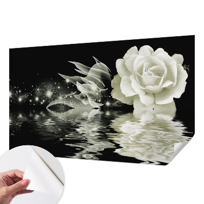 3D fototapet med motiv av en lysande ros