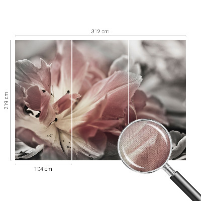 Fototapet barn med pastellfärgade blommor